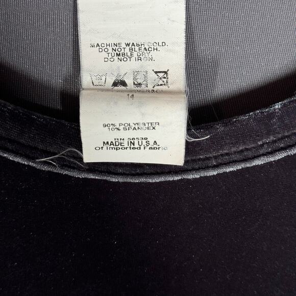 VTG Whimsical Fairy Grunge Dress Size 14 Womens XS Velvet Slit Y2K Made In USA - Picture 5 of 7